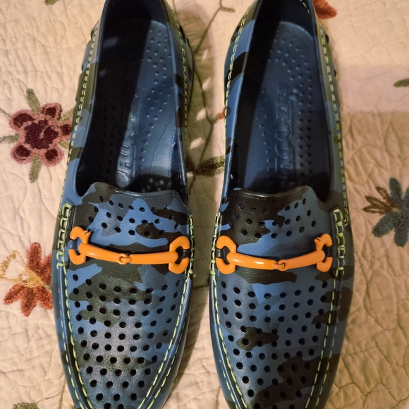 Men's Floafers Chairmen Bit Water Blue Camouflage Shoes - Size US12 - Picture 6 of 13